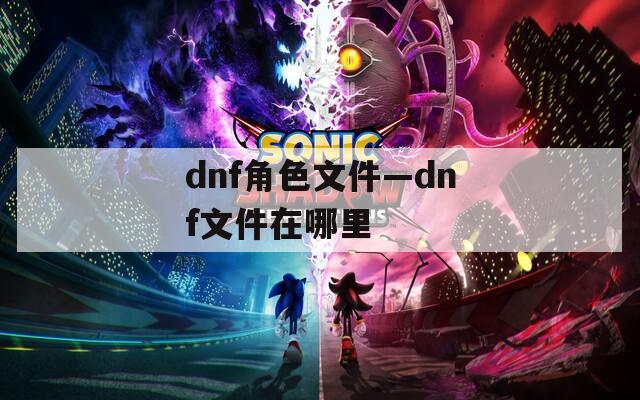 dnf角色文件—dnf文件在哪里